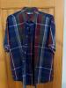 Mens Large Christian Dior Monsieur Plaid Short Sleeve Shirt