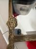 Art Nouveau-Style Brass Standing Vanity Mirror 8x6 - 4