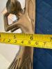 Art Nouveau-Style Brass Standing Vanity Mirror 8x6 - 7