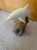 John Perry Dolphin Sculpture on Burl Wood Base - 2