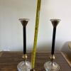 Pair of Tall Candlesticks with Candle Snuffer - 9