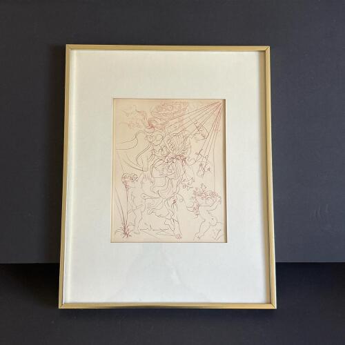 15.25" x 19.25" Framed &ldquo;Autumn&rdquo; Print After Salvador Dal&iacute;