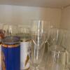 Cabinet Lot of Drinking Glasses, Barware, and Tumblers and More - 5