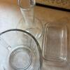 Pyrex and Anchor Hocking Glassware with Framed Kitchen Poem - 8