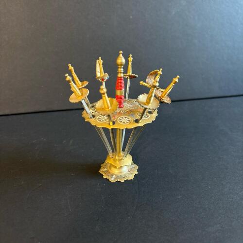 Toledo Sword Pick Set with Decorative Stand