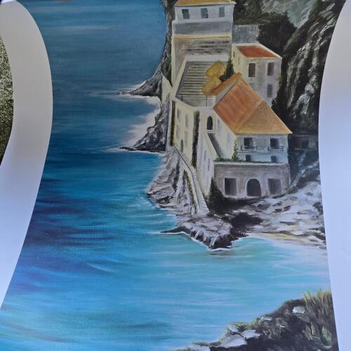 View From the Villa PR Lithograph by Randal Leigh 18"x24"