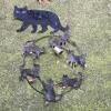 Metal Cat Silhouette and Cat Wind Chime
