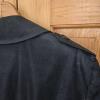 Men's Double-Breasted Black Trench Coat in the Mid-Century Style - 6