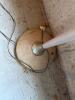 Mid-Century Modern Torchiere Floor Lamp with Frosted Glass Shade - 5