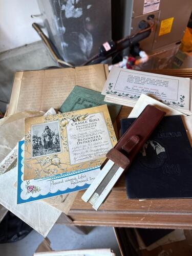 Ephemera Collection: Holiday Cards, Letters, Slide Rule and More!