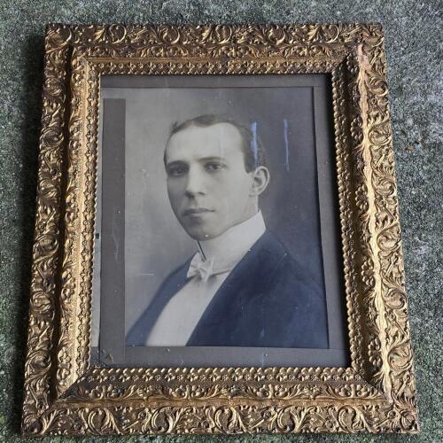 Antique Framed Portrait Photograph in Ornate Gilt Frame