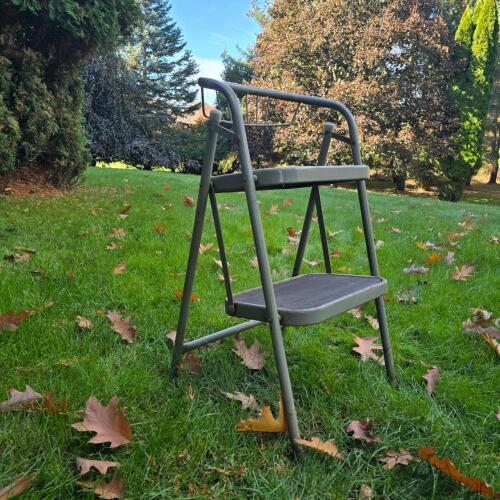 Vintage Two-Step Folding Metal Step Stool