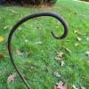 Wrought Iron Garden Hook Stand with Scroll Top - 3