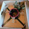 Christmas Tree Stand and Metal Candleholder