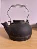 Cast Iron Kettle and Black Enamelware Pot with Lid - 2