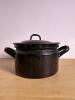 Cast Iron Kettle and Black Enamelware Pot with Lid - 4