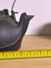 Cast Iron Kettle and Black Enamelware Pot with Lid - 8