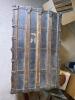 Antique Flat Top Steamer Trunk with Wood and Metal Detailing - 2