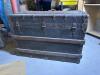Antique Flat Top Steamer Trunk with Wood and Metal Detailing - 4