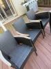 Patiojoy Wicker Armchairs and Weathered Wood Patio Table - 6