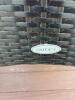 Patiojoy Wicker Armchairs and Weathered Wood Patio Table - 8