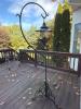80" Tall and Heavy Outdoor Hanging Lantern in Rustic Wrought Iron Stand