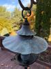 80" Tall and Heavy Outdoor Hanging Lantern in Rustic Wrought Iron Stand - 3