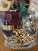 Jar of Mystery Costume Jewelry Pieces and Beads - 3