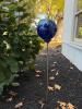 Blue Glass Garden Gazing Ball with Metal Stake 46"