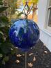 Blue Glass Garden Gazing Ball with Metal Stake 46" - 2