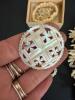 Carved Mother of Pearl Pins, Necklace and More - 4