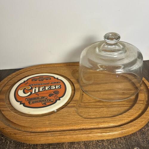 Olde Thompson Cheese Board With Glass Dome