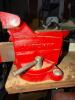 Craftsman Bench Vise Red Cast Iron Swivel Base - 3