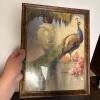Framed Advertising Mirror, Peacock Art & Rowboat Art - 3
