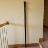 Large Hand Carved Bear Head Walking Stick With Leather Strap - 2