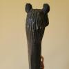 Large Hand Carved Bear Head Walking Stick With Leather Strap - 4