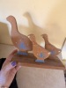 Black Umbrella with Duck Head Handle and Painted Wooden Goose Decor - 5