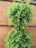 Cypress Home Lighted Faux Topiary with Burlap Bow in Galvanized Pot - 4