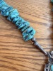 Silver and Turquoise Nugget Necklace with Pendant and Feathers - 4