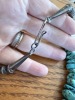 Silver and Turquoise Nugget Necklace with Pendant and Feathers - 5