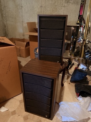Fisher XP-65S Speaker Systems with Wood Cabinets, As Is