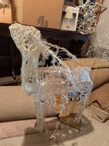 Lighted Wire Frame Reindeer Holiday Yard Decoration
